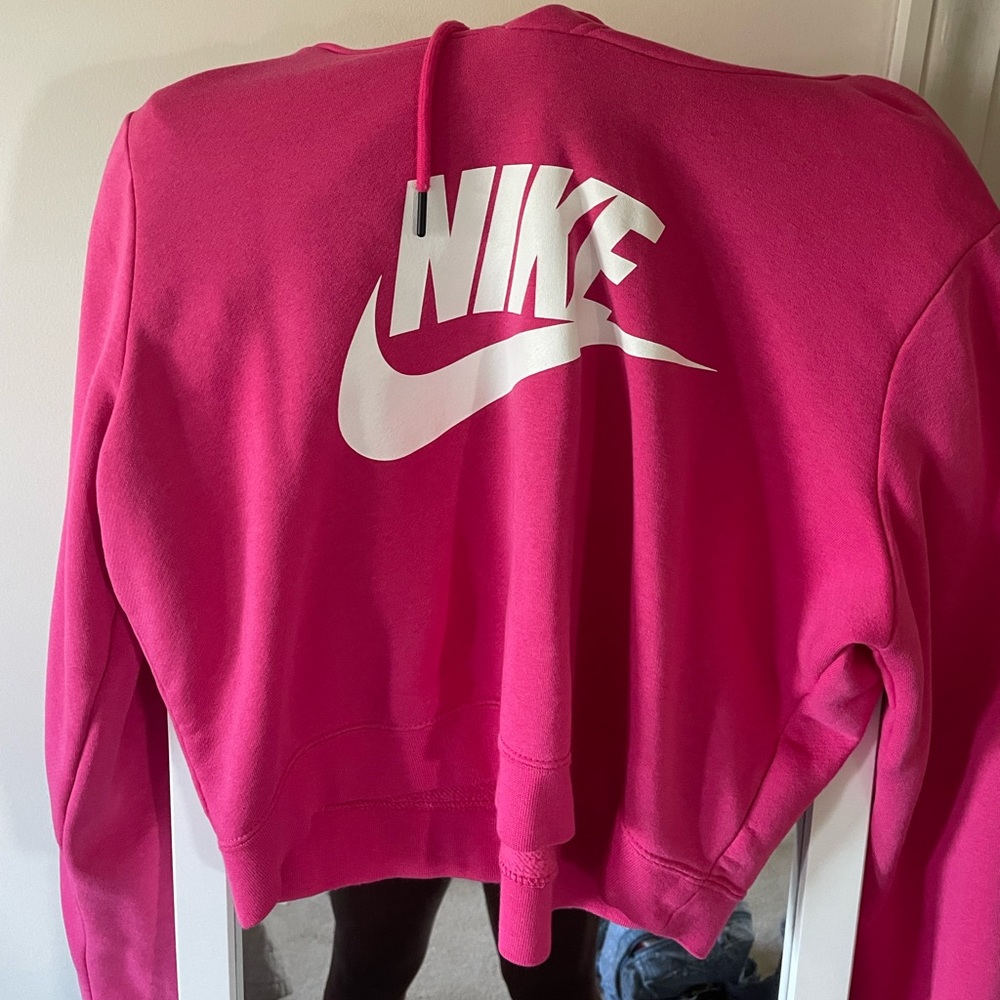 Cropped Pink Nike hoodie